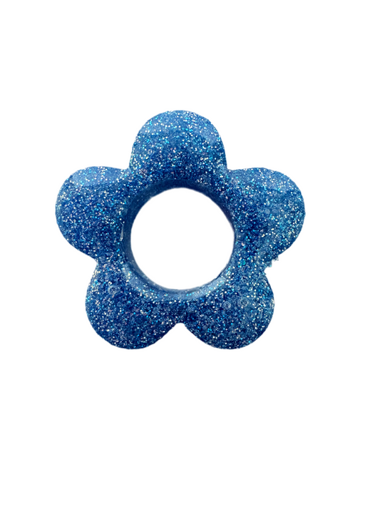 N°42 : Charms Fleur Bleu Saphir