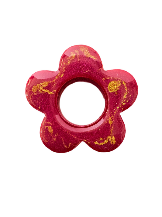 N°23 : Charms Fleur Rubis Éclatant