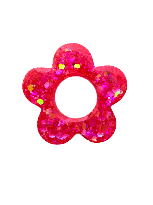 N°4 : Charms Fleur Fuchsia Scintillant 🌈