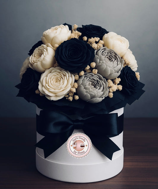 Bouquet de Fleurs en Cire • en pot blanc