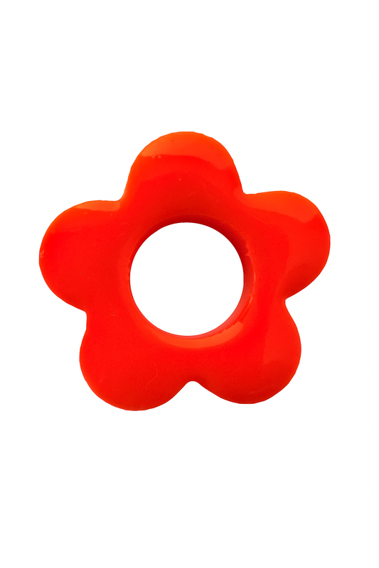 N° 57 : Charms Fleur Orange Néon