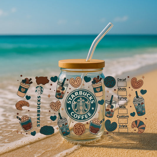 Verre Personnalisé Starbucks - Édition Unique Bleu Canard